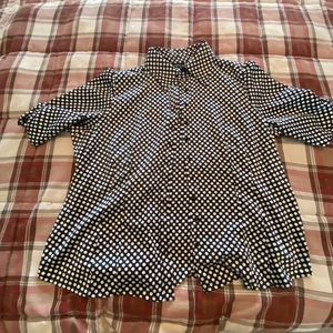 Silky polka dot blouse